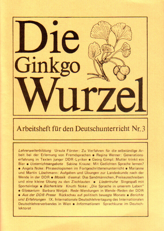 Titelseite der Ginkgo-Wurzel Nr. 3