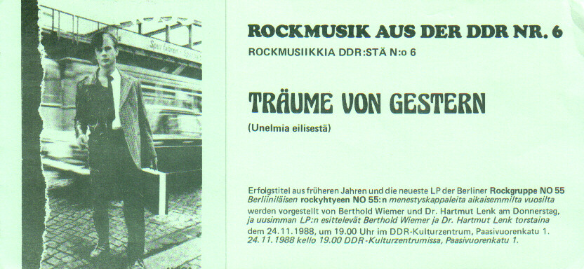 Einladung zur 6. KuZ-Veranstaltung Rockmusik aus der DDR